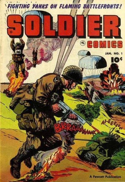 WikiMedia411px-Soldier_Comics_No1_L Soldiers on magazine cover from 1960s