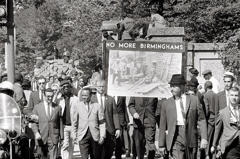 Congress of Racial Equality conducts march in memory of Negro youngsters killed in Birmingham bombings, All Souls Church, 16th Street, Washington, D.C Congress of Racial Equality conducts march in memory of Negro youngsters killed in Birmingham bombings, All Souls Church, 16th Street, Washington, D.C