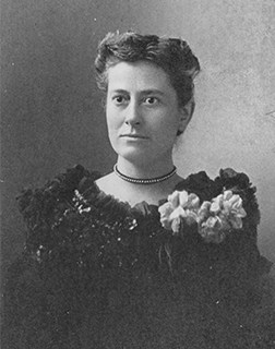 Williamina Fleming Courtesy Curator of Astronomical Photographs at Harvard College Observatory Black and white photo of woman in flowery dress