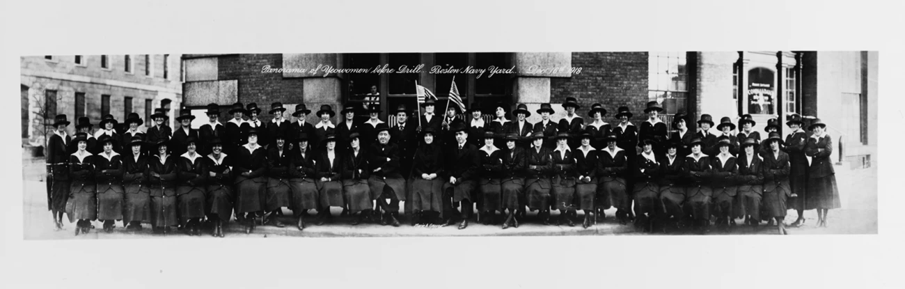 YeomenF-65327-cropped A group of women in naval uniforms from the early 1900s.