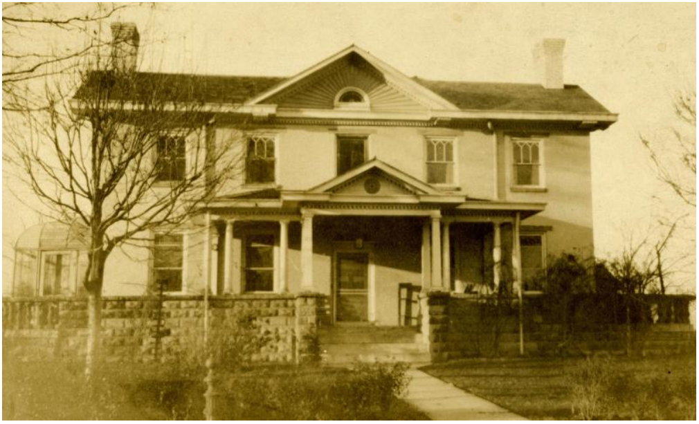 Exterior of a two-story house