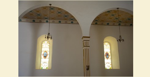While a 1935 fire resulted in new windows and other decorative effects inside the Presidio Chapel of San Elizario, the chapel’s exterior walls were untouched, keeping the structure’s historic framework intact. Photo © Jack Parsons While a 1935 fire resulted in new windows and other decorative effects inside the Presidio Chapel of San Elizario, the chapel’s exterior walls were untouched, keeping the structure’s historic framework intact. Photo © Jack Parsons