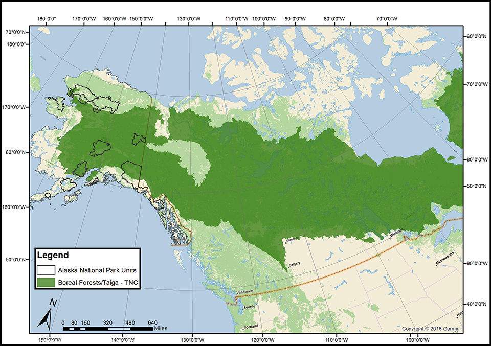 taiga biome map