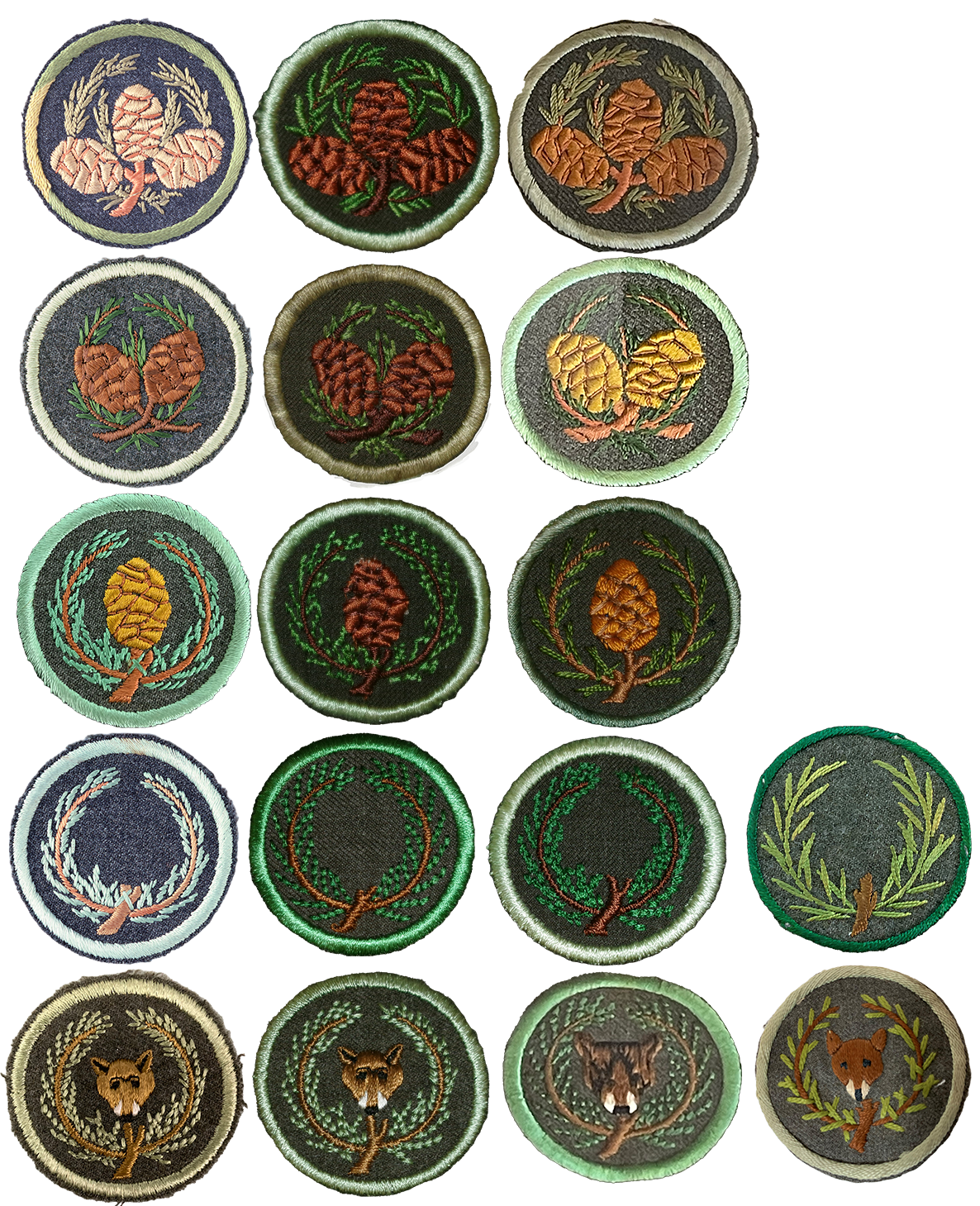 17 round patches for different ranger positions