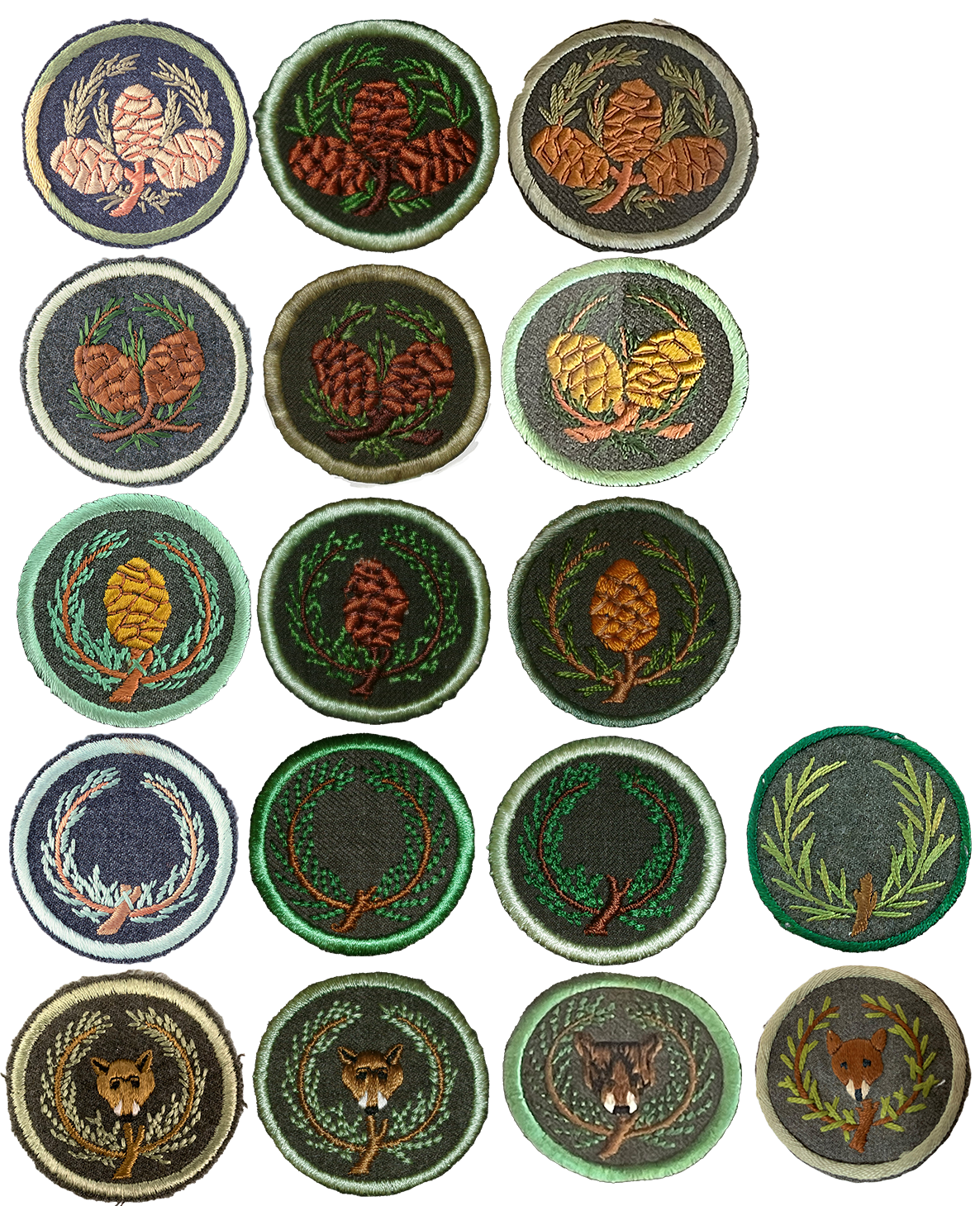 Ranger sleeve insignia 17 round patches for different ranger positions