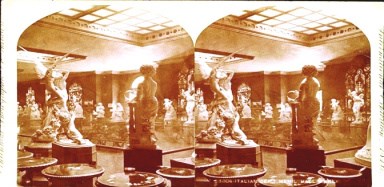 sculptures on display