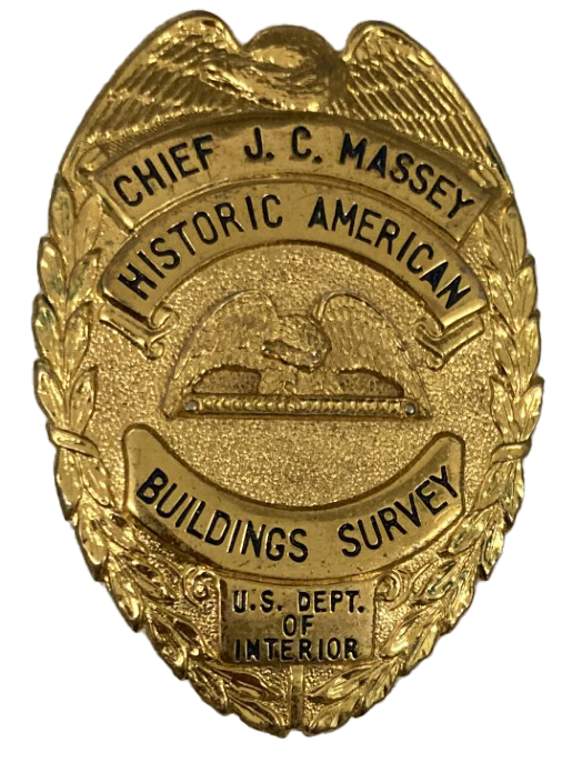 Massey's HABS badge Gold badge marked "Chief J.C. Massey HABS"
