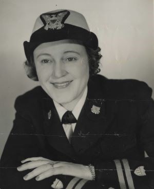 Beatrice Ball in her military uniform and cap