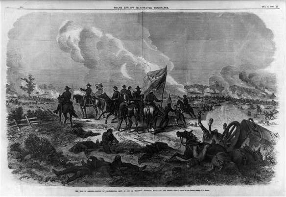 battle-of-chickamauga-loc-illustration-in-frank-leslies-illustrated-newspaper-oct-17-1863 soldiers on horseback