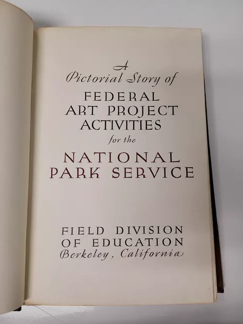 Title page of book "Pictorial history of federal arts project"