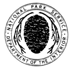 round emblem with a sequoia cone in the middle