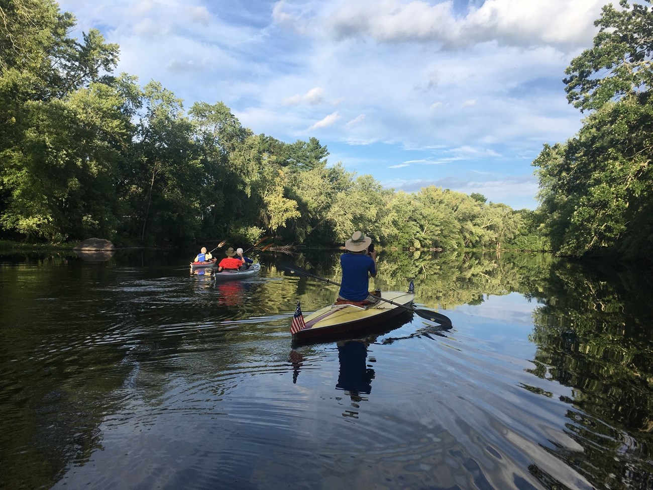The Sudbury, Assabet and Concord Rivers provide a wide range of recreational opportunities to people within Greater Boston and beyond. To learn more view the River Recreation Map from OARS. Paddling on the Concord River, Photo Credit: Marlies Henderson.