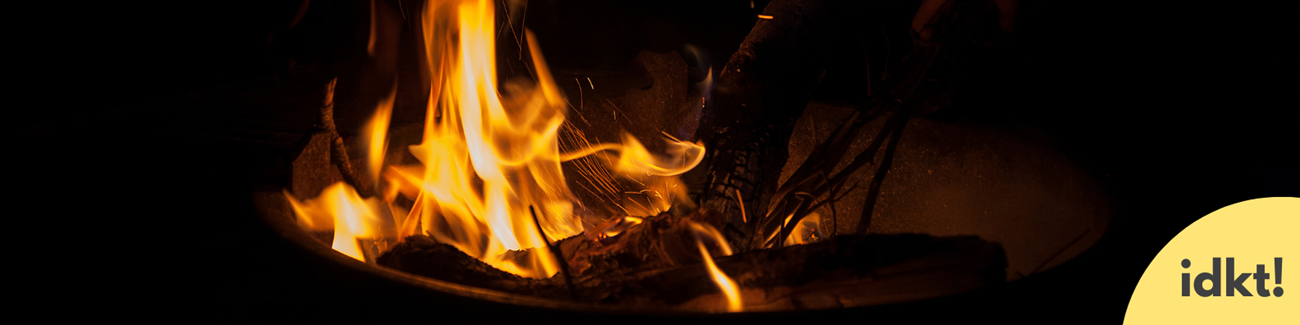 Minimize Campfire Impacts a campfire glows at night
