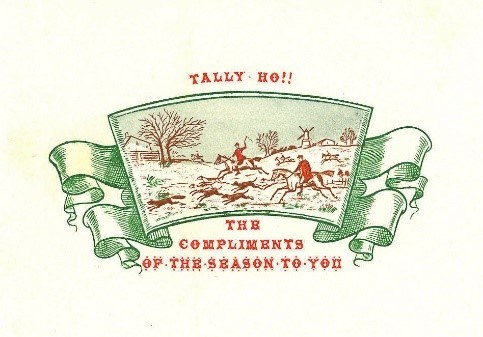 card 2 A Christmas card that shows an ice skating theme.
