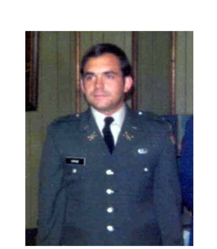 Army Officer in blue uniform