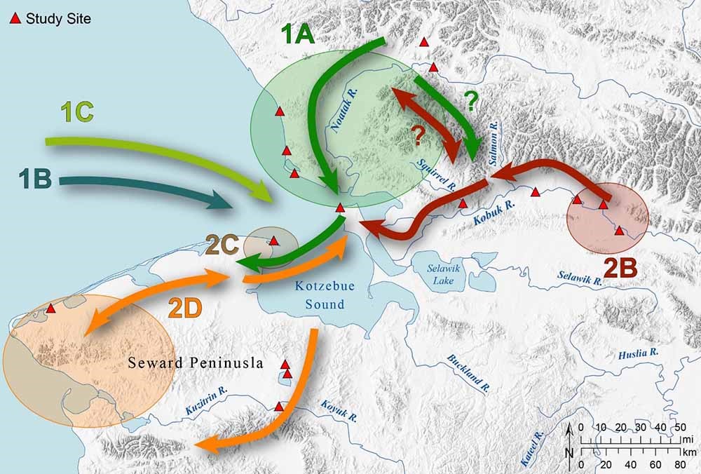 A map showing cultural exchange pathways.