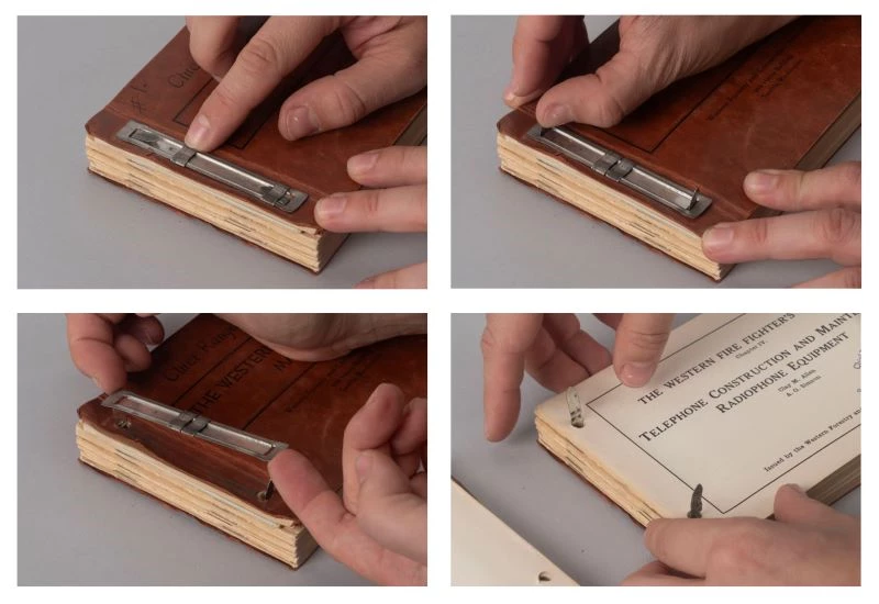 Steps to remove a prong fastener Steps to remove a prong fastener