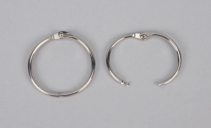 Binder rings Two binder rings.
