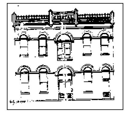 drawing of a building
