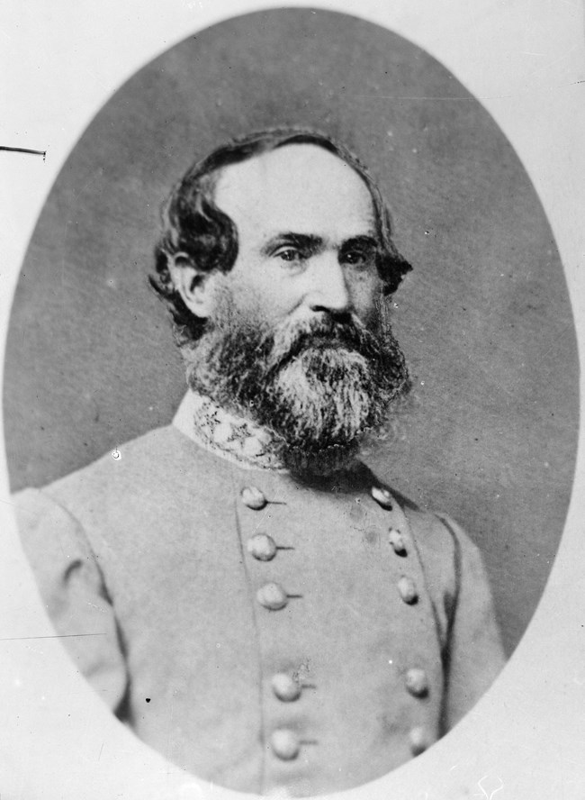 Historical print of middle aged Confederate general.