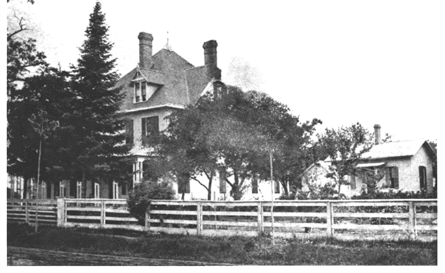 black and photo of a farm