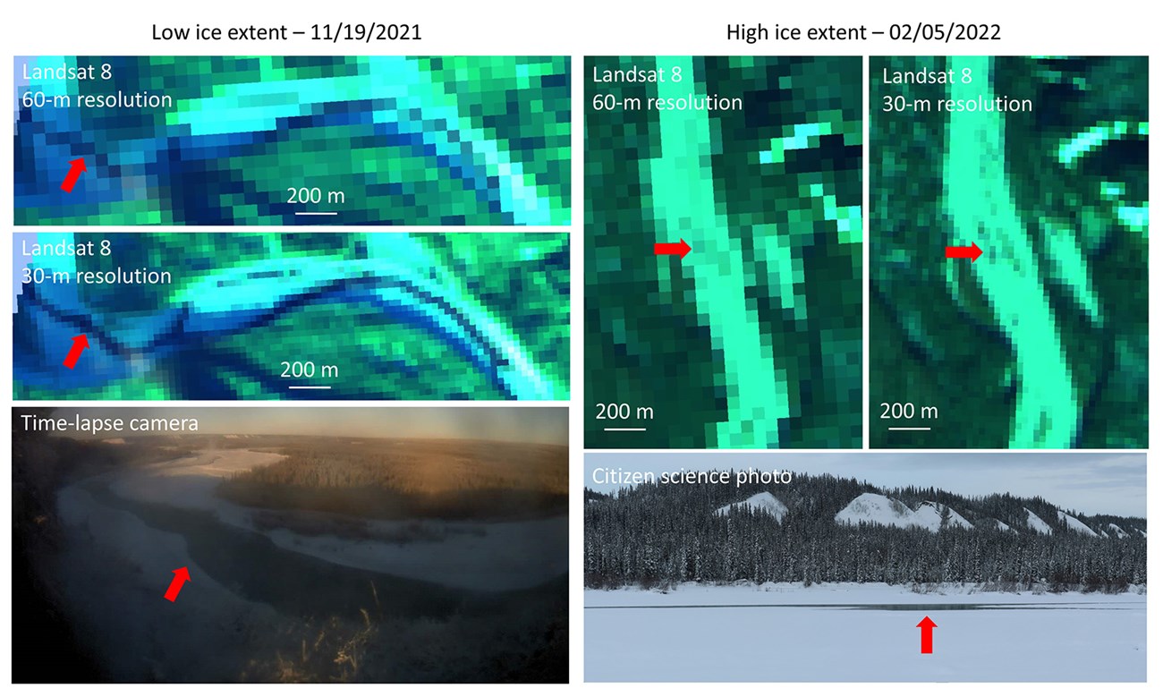 A figure showing examples of remote sensing products.