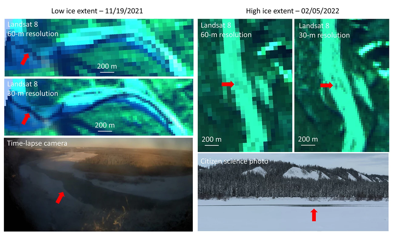 chapter 7_fig2_revised_web A figure showing examples of remote sensing products.