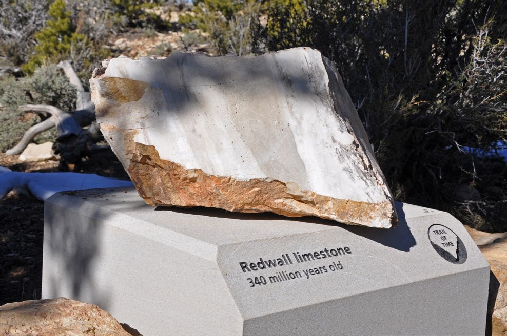 Photo of an outdoor geology display.