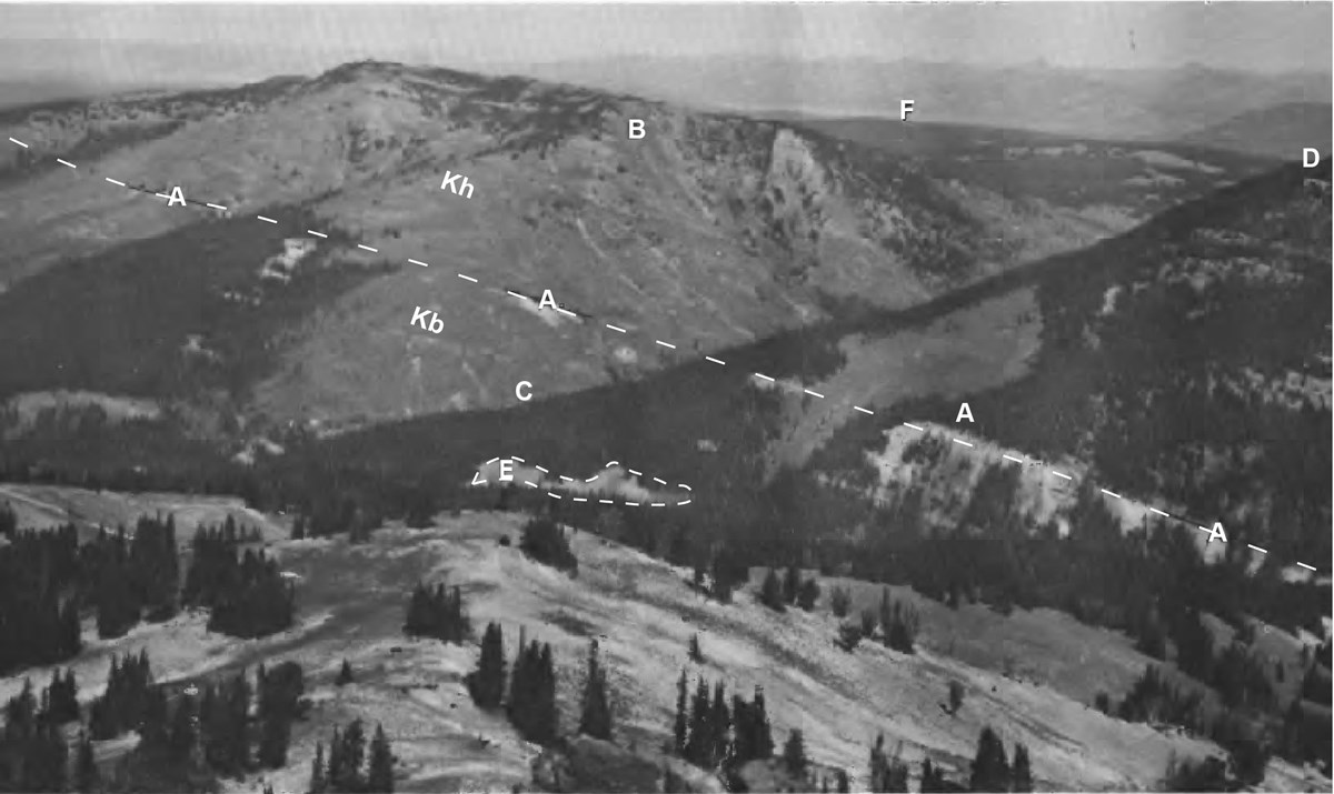 old black and white photo of valley and rolling hills
