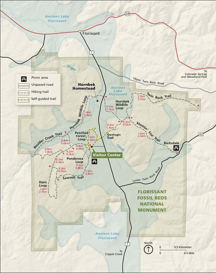 map of park unit and major roads