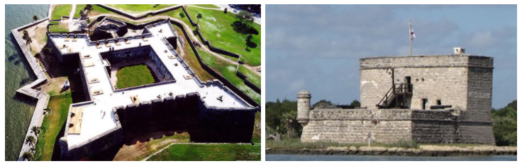 forts_archaeology activity Photograph of the Castillo de San Marcos and Fort Matanzas.