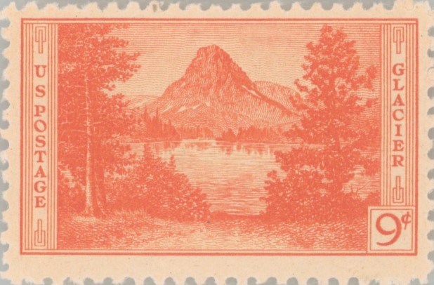 Orang nine-cent Glacier stamp