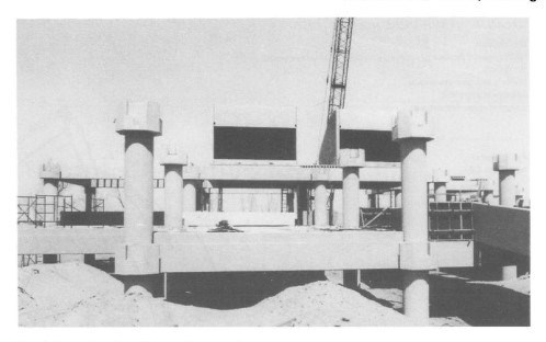 Construction of the bath house 1975 photo of West Beach Bath House under construction