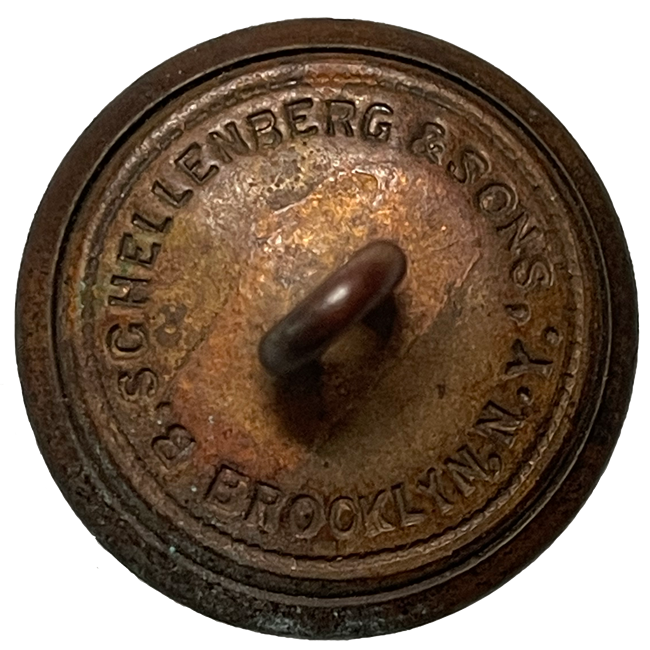 Back of a button stamped for B. Schellenberg