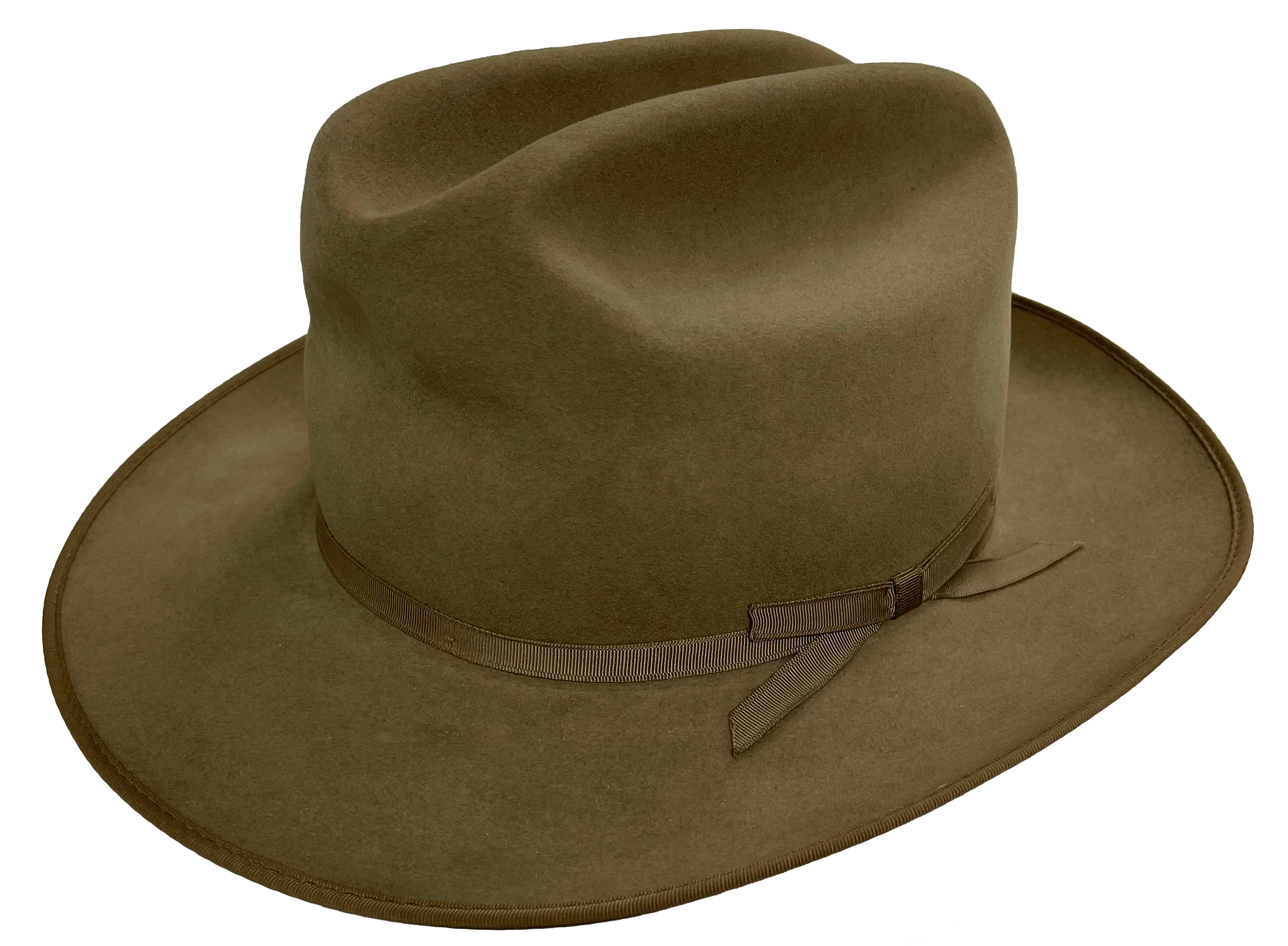 Brown hat with brim