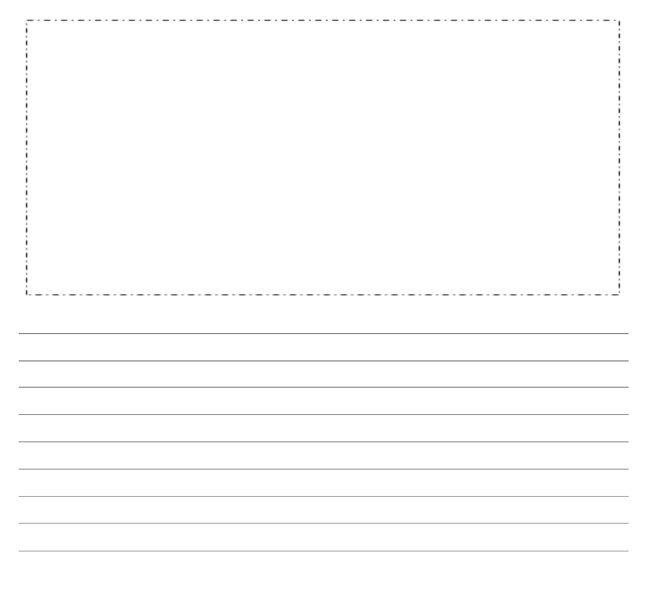 Blank square and empty lines for homestead invention activity