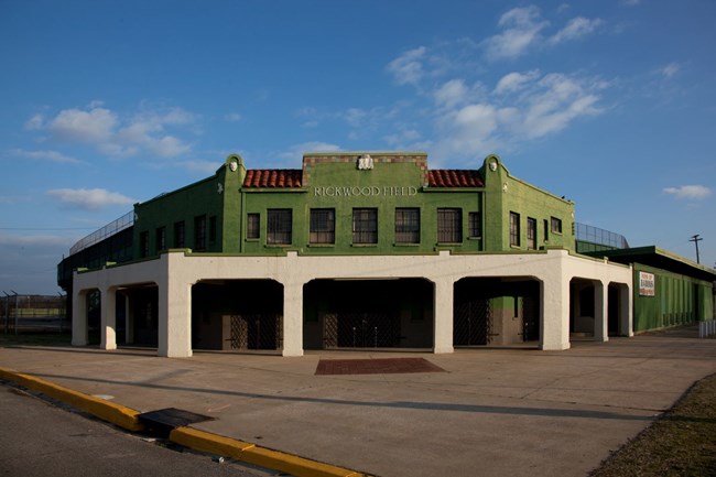 Entrance to baseball stadium.