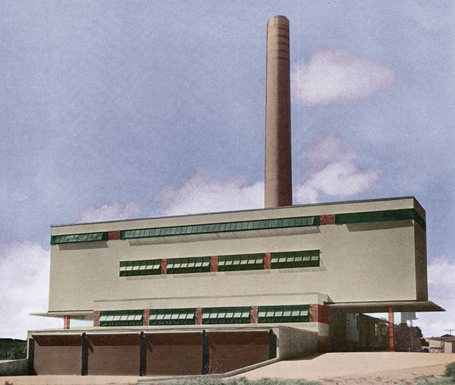 Wiener designed City Incinerator Building, Shreveport, LA.