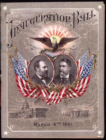 Inauguration Ball Flyer for President Garfield and Vice President Arthur