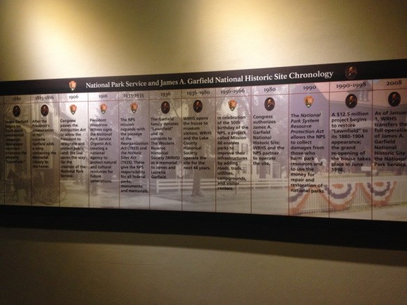 interptimeline a timeline of James A. Garfield National Historic Site