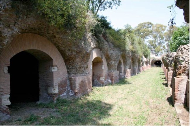 Extant ruins. Photo courtesy of The Portus Project. Extant ruins. Photo courtesy of The Portus Project.