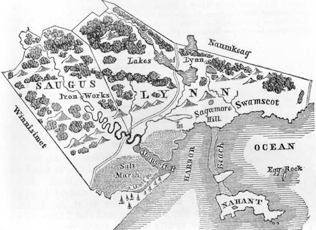Old map of the iron works.
