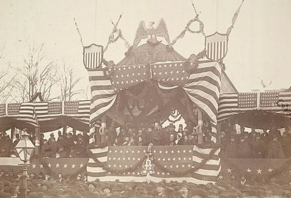 James A. Garfield getting sworn in as president