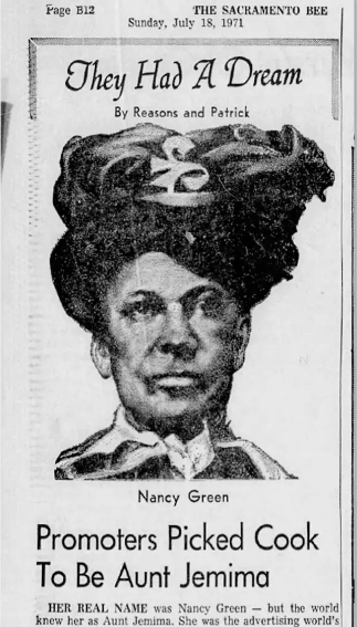 jemima Newspaper article of woman posing wearing a hat and a news article below.