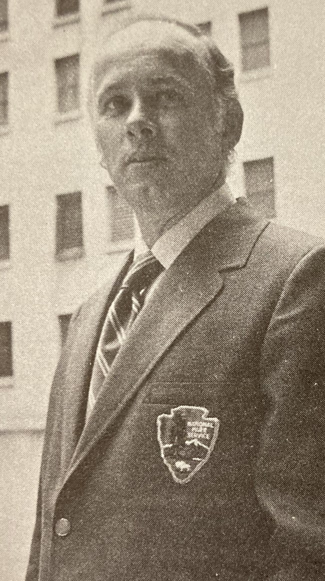 Jerry Wagers Man in a blazer with NPS arrowhead patch