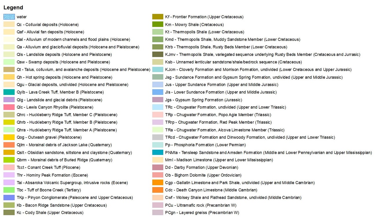 geologic map legend