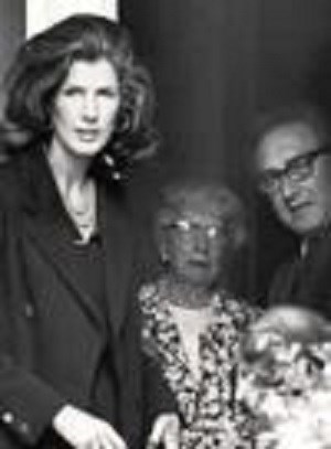 Photograph of Bess Truman with Henry and Nancy Kissinger