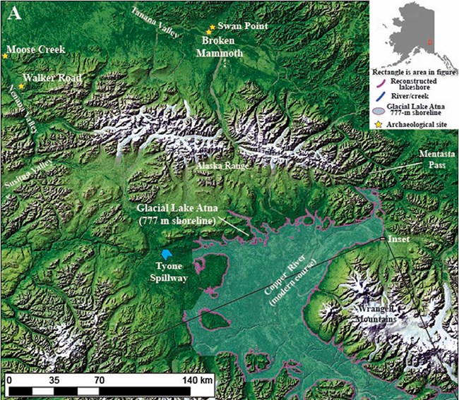 map of lake atna in the copper river basin