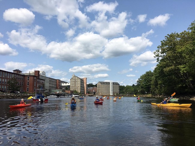 Paddling through history in Newmarket, NH Photo by Peter Sawtell