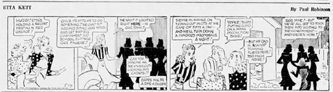 Etta Kett May 1941 A black and white common strip titled Etta Kett depicting several women